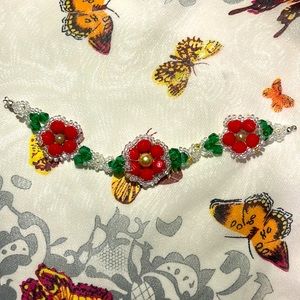 handmade flower bracelet
